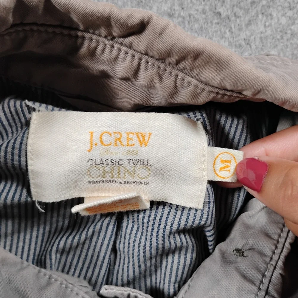J.Crew Classic Twill Chino Utility Jacket Women's M Gray Weathered Field Coat